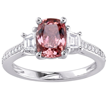 Bellini 1.55 ct Tourmaline & 3/4 cttw Diamond Ring , 14K Gold