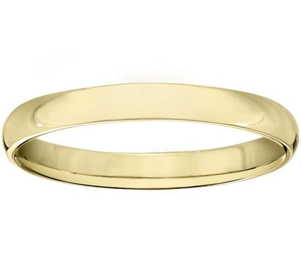 Men's 14K Yellow Gold 3mm Half Round Wedding Band