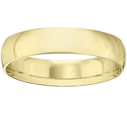 Men's 14K Yellow Gold 5mm Half Round Wedding Band