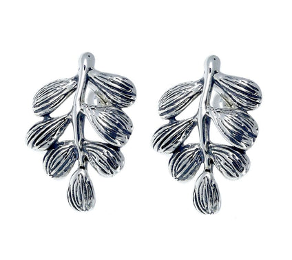 Hagit Sterling Branch & Leaf Earrings