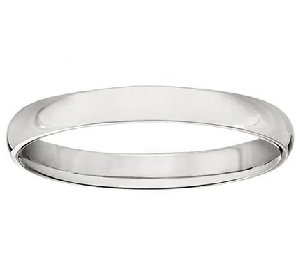 Men's 14K White Gold 3mm High Polish Comfort Fit Wedding Band