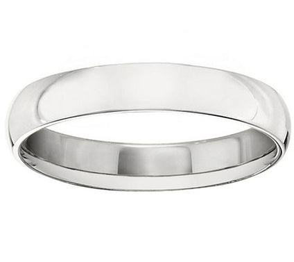 Men's 18K White Gold 4mm Polished Comfort Fit Wedding Band