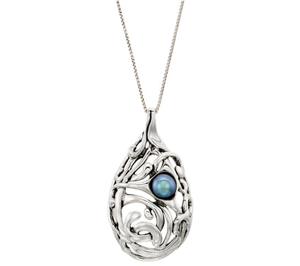 Hagit Sterling Cultured Freshwater Pearl Pendan t w/ Chain