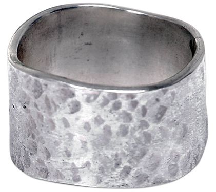 Novica Artisan Crafted Sterling Wide Band Ring
