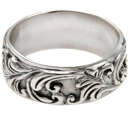 Novica Artisan Crafted Sterling Leaf Band Ring