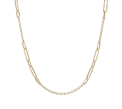 EternaGold 18" Paperclip Link Necklace, 14K Gol d 3.4g