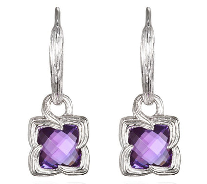 Ariva Sterling Silver Gemstone Drop Earrings