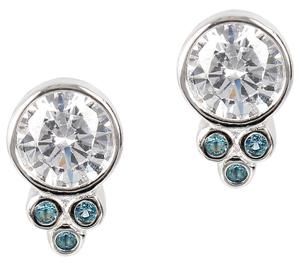 Diamonique 1.75 cttw Stud Earrings, Sterling Silver
