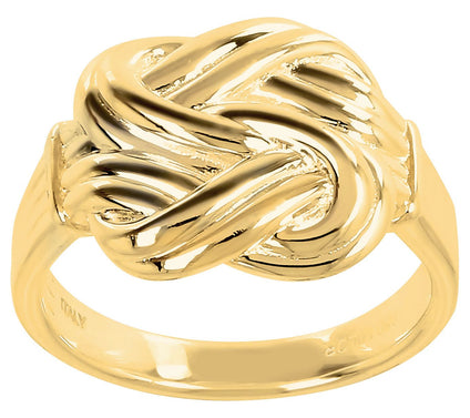 UltraFine Silver Ribbed Knot Ring