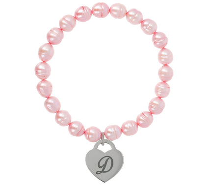 Honora Cultured Pearl Blush Initial Bracelet