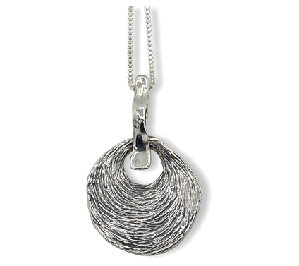 Hagit Sterling Silver Door Knock Pendant w/Chai