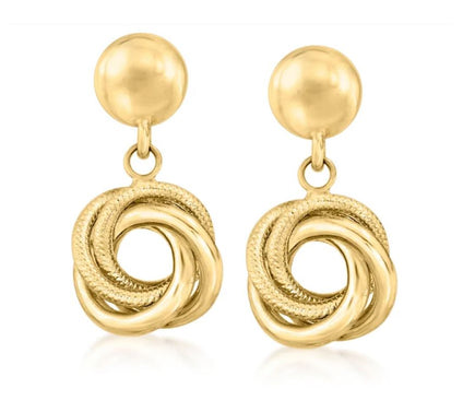 Alkeme 14K Love Knot Dangle Earrings