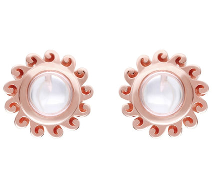 Goddaughters 14K Rose Gold Clad Morganite Stud Earrings
