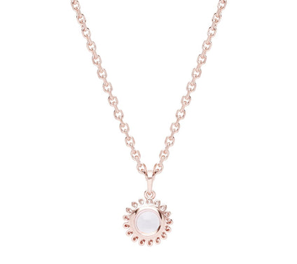 Goddaughters 14K Rose Gold Clad Morganite Pendant w/ Chain