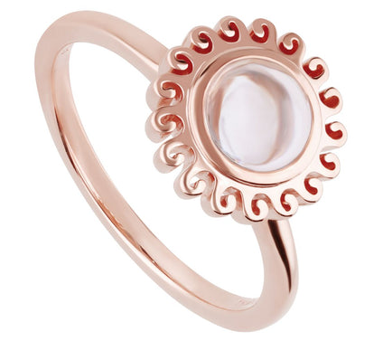 Goddaughters 14K Rose Gold Clad Morganite Sun Ring