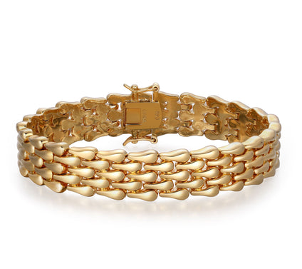18K Gold Plated Panther Link Bracelet