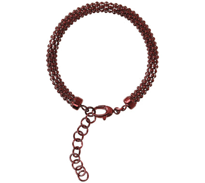 Italian Silver Bold Popcorn Link Bracelet, 8.5g