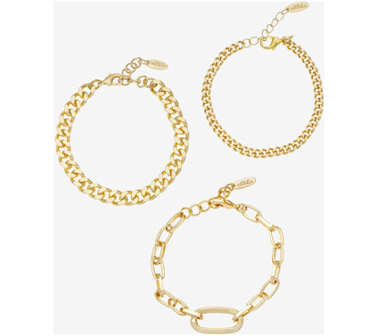 Ettika Chain Game Set of 3 Bracelets