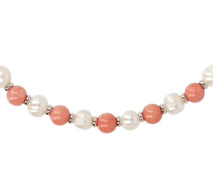 Honora Cultured Pearl & Gemstone Necklace, Sterling