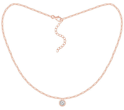 Diamonique 0.85 cttw Pendant w / Chain, Sterli ng Silver