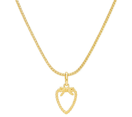 Goddaughters 14K Gold Clad Love Knot Pendant w/ Chain