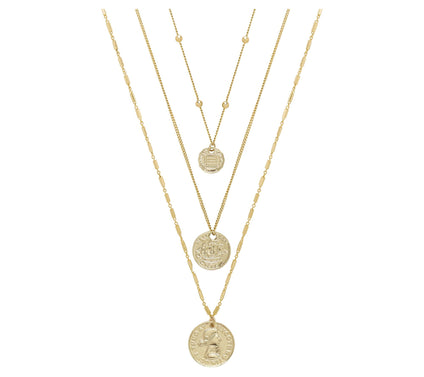 Ettika Layered Coin Necklace Set
