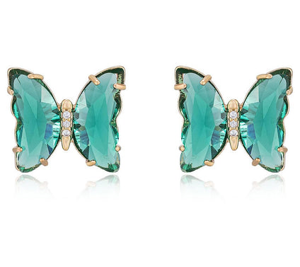 Ettika Flutter Away Crystal Stud Earrings