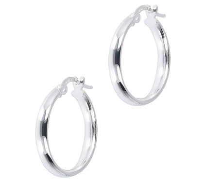 UltraFine Silver 3/4" Polished Round Hoop