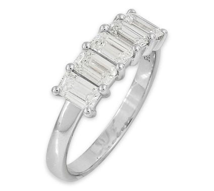 Dazzle Lab Grown Diamond 1.50 cttw 5-Stone Ring, Sterling