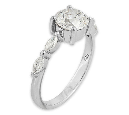 Dazzle Lab Grown Diamonds 1.55 cttw 5-Stone Ring, Sterling
