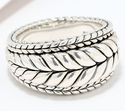 JAI Sterling Silver Basketweave Ring