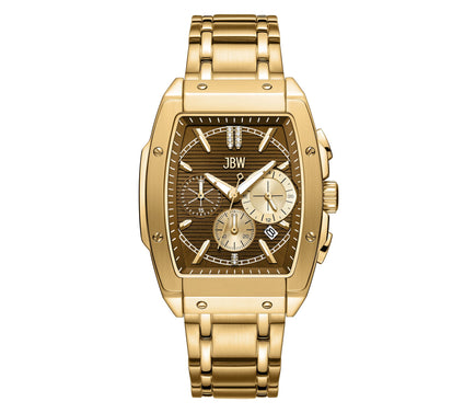 JBW Men's Echelon Automatic 18K Gold Plated Diamond Watch