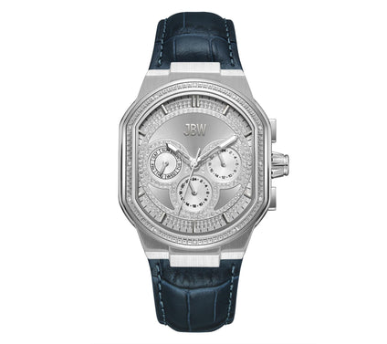 JBW Men's Orion Automatic Stainless Diamond Blue Band Watch