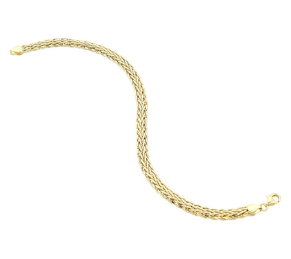 Adorna 14K Gold Polished Foxtail Chain Bracelet