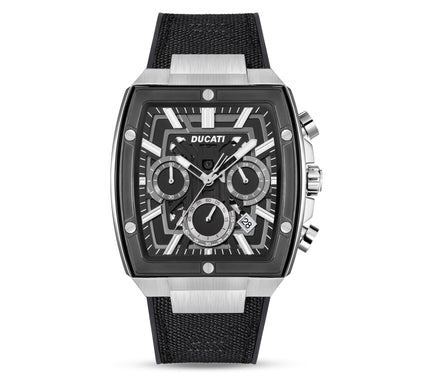 Ducati Corse Men's Stainless Steel Sport BlackStrap Watch