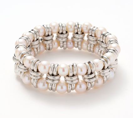 Honora Bronze Cultured Pearl Stretch Bracelet