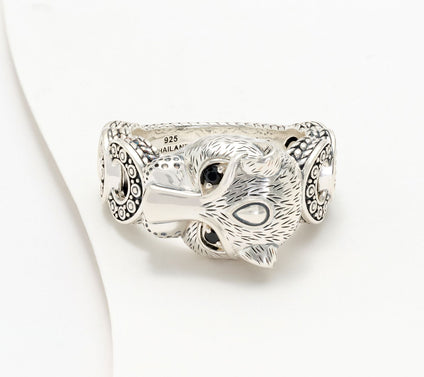 JAI Sterling Silver Figurative Animal East West Ring