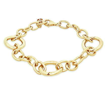 Goddaughters 14K Gold Clad Adjustable Charm Holder Bracelet