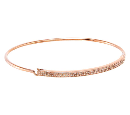 Accents by Affinity Pave Diamond Bangle, 14K Gold Plated