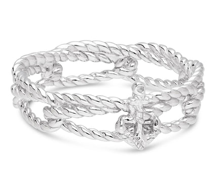 Goddaughters Sterling Silver Anchor Ring