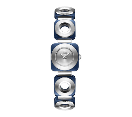 JBW Women's Chasm Blue IP Stainless Open Link W atch