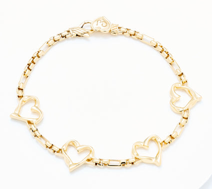 Christian James by Scott Grimes 14K Clad Ripple Heart Luciano Bracelet
