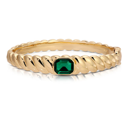 Ettika Green Art Deco Bracelet