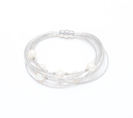 Honora Cultured Pearl Multi Strand Bracelet, Bronze