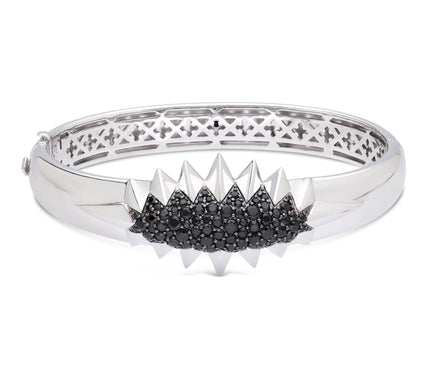 Margo Manhattan Sterling & Black Spinel Shira Cuff Bracelet