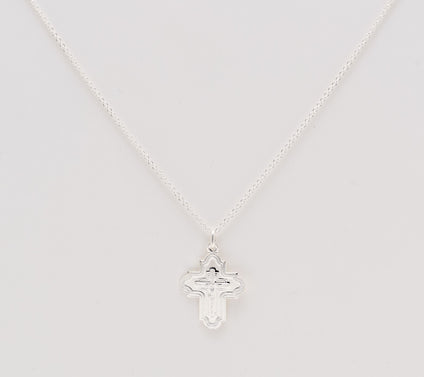 UltraFine 950 Silver Detailed Cross Necklace