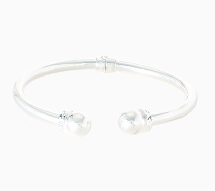 Ultrafine 950 Silver Polished & Diamond Cut Cuff