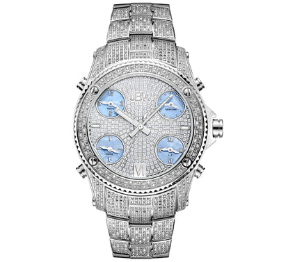 JBW Men's Jet Setter 2.30 cttw Diamond Stainless Watch