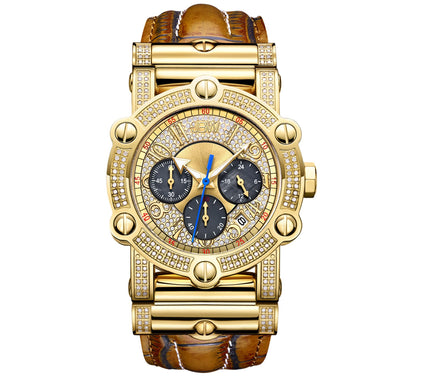 JBW Men's 10 YR Anniversary 1.95 cttw Diamond Stainless Watch