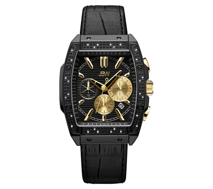 JBW Men's Echelon 1/4 cttw Diamond Black Ion-Plated Watch
